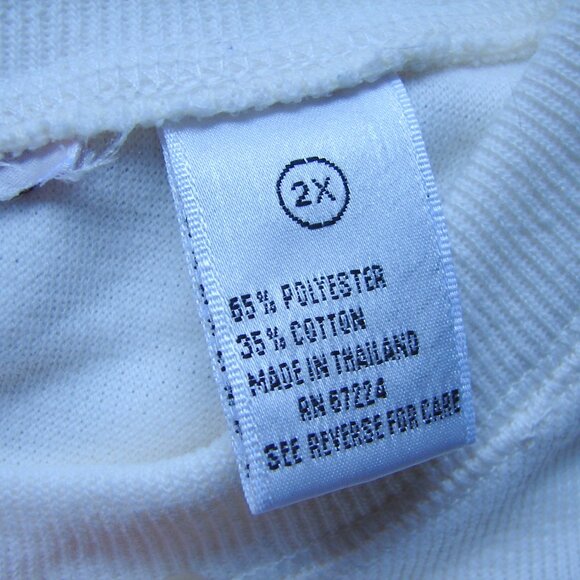 Oversized Knit Tunic TOP, Plus Size 2X, International Sportswear, Ivory 80's - Picture 5 of 7